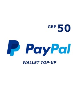 PayPal Wallet 50 GBP Top Up Key GLOBAL